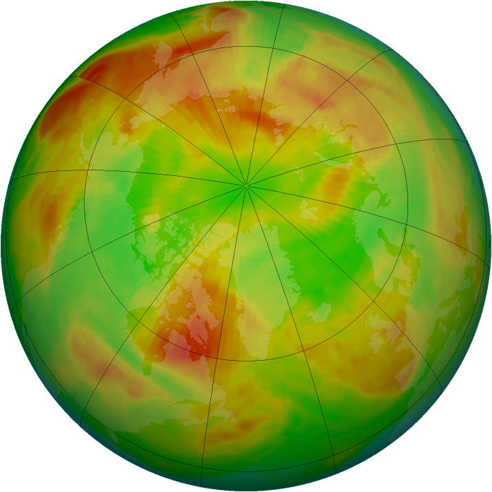 Arctic ozone map for 25 May 1981
